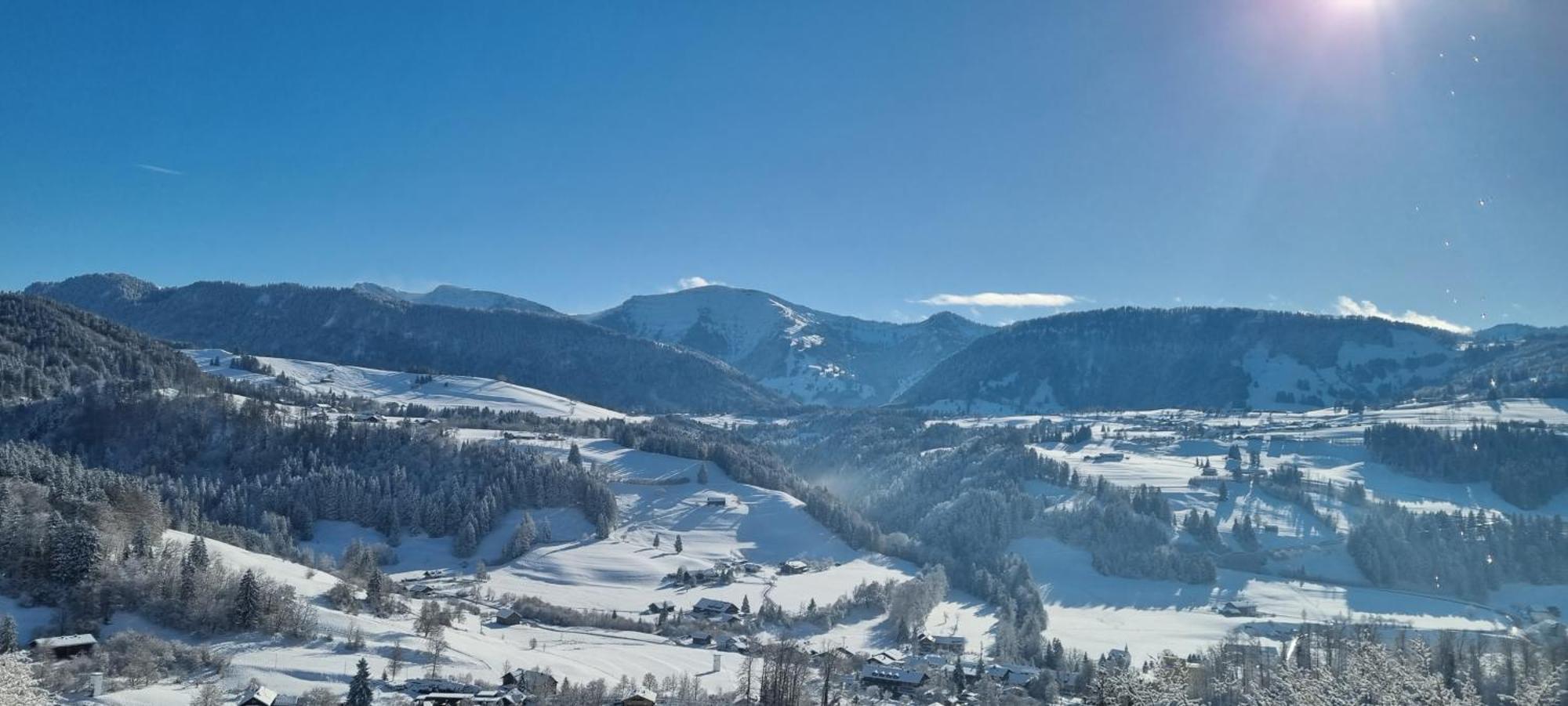 Ferienwohnungen Am Schlossberg Oberstaufen Bagian luar foto